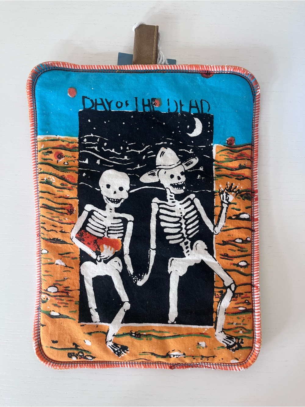 NWT Day of the Dead Screen Printed Pot Holder